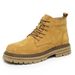 Blue Round Head High Top Medium Tube Thick Bottom Heightening Boots Martin Boots Men_vogvips.com