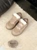 2025 Women Thick Soled Sports Shoes Suede Lace Up Flat Shoes Thick Soled Casual And Comfortable Lightweight Shoes Warm_vogvips.com