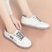 Leather White Shoes Beef Tendon Sole Women's Shoes Soft Sole Casual Sports Shoes Flat Sole Single Shoes_vogvips.com