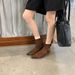 2025 Autumn Winter New French Style Pointed Toe High Heel Stiletto Short For Women Elegant Suede Back Zipper Slim Boots_vogvips.com