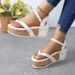 New Plus-size Women's Platform Wedge Sandals Nail Decoration_vogvips.com