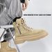 European Warm Series 2025 Men's Martin Black High-top British Style National Trend Motorcycle Leather Boots Shoes With Fleece And Thickened_vogvips.com
