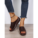 Summer Ladies Leather Sole Slippers Women Sexy High Heel Clogs Black Peep Toe Platform Mules Emal Slip On Sandals Shoes_vogvips.com