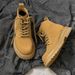 Men's Shoes Men's Martin Boots New Genuine Leather Work Boots Retro Distressed High Top Boots Trendy Thick Sole Heightening Big Yellow Boots_vogvips.com