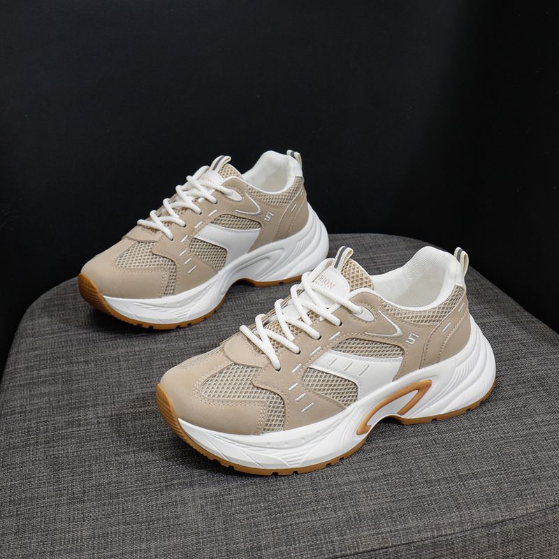 The Mesh Dad New Breathable Female Student Sports Heightening Casual Shoes_vogvips.com