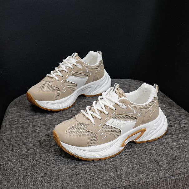 The Mesh Dad New Breathable Female Student Sports Heightening Casual Shoes_vogvips.com