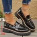 Women's British Style Platform Loafers Leather Shoes Size 43 Spring New Style_vogvips.com