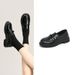 Dadong Spring: Lightweight Leather Thick-soled Sho, Comfortable For Commuting, Loafers, Simple And Stylish Women's_vogvips.com