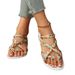 2026 New Summer Round-Toe Cross-Border Plus-Size Women's Shoes European And American Style Fashion Versatile Woven Strap_vogvips.com