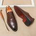 Men's Large Size Patent Casual Simple Lace-up Korean Style Business Formal Daily Leather Shoes_vogvips.com