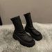 Thick-Soled British Style Martin For Women 2025 New Elastic Slim Versatile Slimming Wrinkled Pile Cigarette Boots_vogvips.com