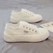 Women's Breathable Canvas Casual Shoes - Lightweight Flat Slip-On Sneakers For Spring & Summer (Black/Beige)"_vogvips.com
