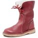 Women's Winter Snow Boots Mid-Calf Faux Fur Lined Warm Non-Slip Rubber Sole Round Toe Lace-Up Casual Boots For Women (Black/Red/Navy/Tan/Brown)_vogvips.com