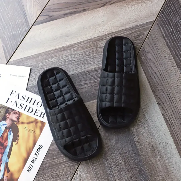 Home Bathroom Women Fashion Soft Sole EVA Indoor Slides Sandals 2023 Summer Non-slip Woman Man Slippers_vogvips.com
