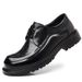 Men's formal leather shoes Men's leather business casual shoes men's light luxury style thick soled men's shoes_vogvips.com