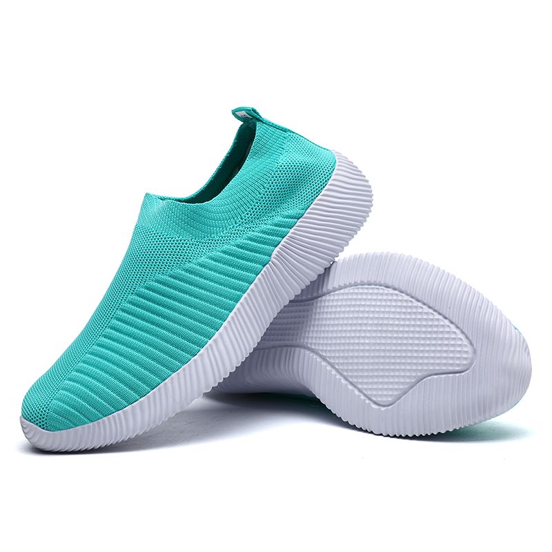 Vulcanized High Quality Sneakers Slip On Flats Shoes Women Loafers Plus Size 43 Walking Flat_vogvips.com