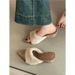 Elegant French-Style Faux Fur Pointed Toe High Heel Slippers - Winter Open-Toe Platform Slides For Women_vogvips.com
