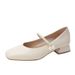 French-style Exquisite Soft Leather Pearl Mary Jane Shoes Women, Suitable Cheongsam, Comfortable For The Feet,_vogvips.com