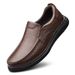 Men's Shoes Soft-sided Leather Beanie Shoes Lazy Rubber Soles Men's Casual Leather Shoes_vogvips.com