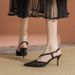 763-3 Closed-Toe Sandals For Women Summer High Heels French Style High-End Lace Mesh Sexy One-Piece Dropshipping_vogvips.com