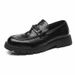 Men's Casual Leather Shoes Summer Versatile Breathable Odor-Resistant British Style Slip-On Trendy Business Loafers_vogvips.com