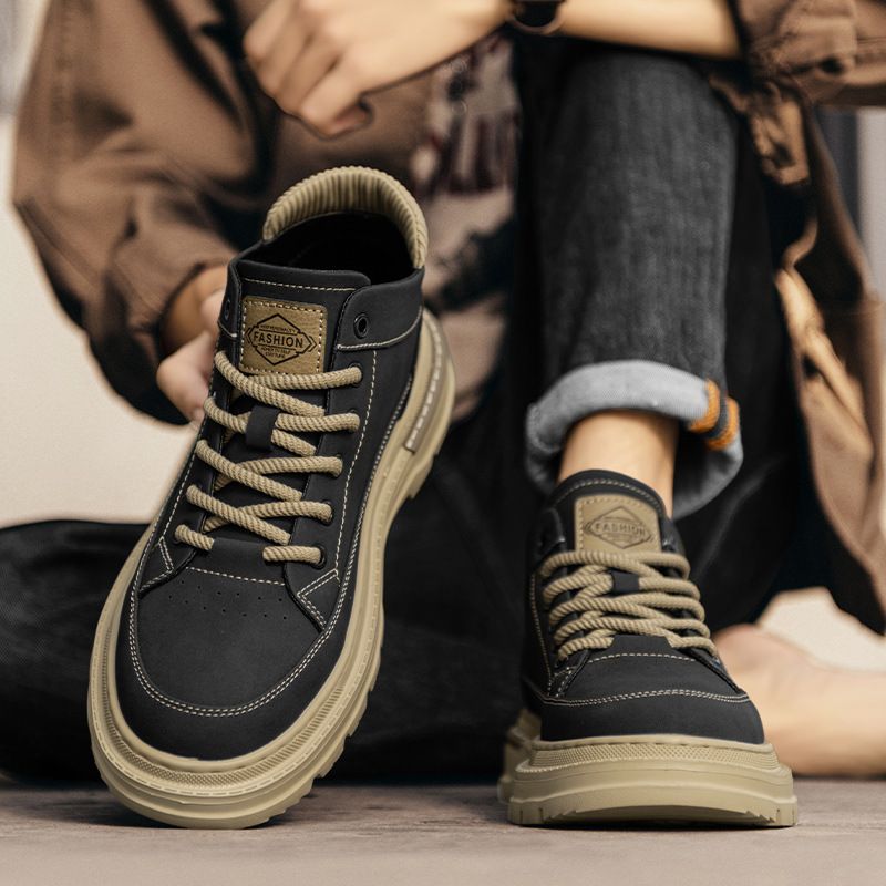 European Warm Series Martin Winter British Style Casual Shoes Men's Genuine Leather Waterproof Non-Slip Mid-Cut Work Short Boots_vogvips.com