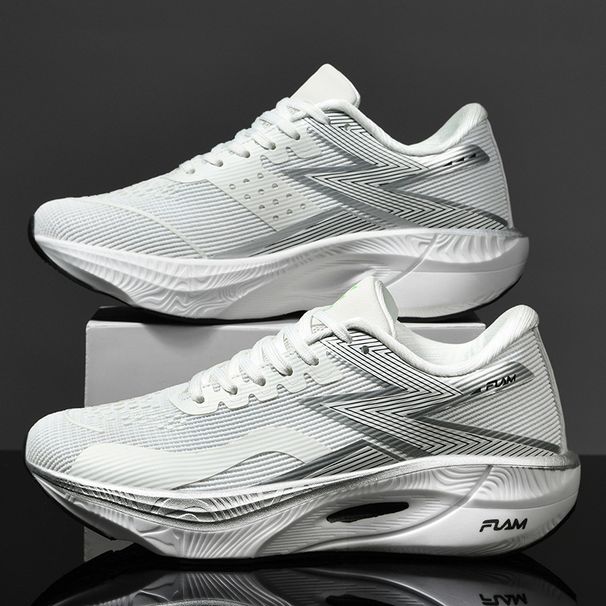 2025 New Student Sports Popcorn Carbon Plate Mesh Large Size Lightweight Running Shoes_vogvips.com