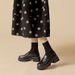 Platform Loafers Women's Single Shoes JK Muffin Shoes Heightening Work Small Leather Shoes_vogvips.com