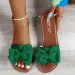 2025 New Fashion Sandals Slides Summer Bow Keep Warm Shoes Women Flat Plus Size Slippers Zapatos De Mujer_vogvips.com