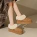 1178225343@qq.com Women's Snow Boots 2025 New Winter Fleece-Lined Thickened Sheepskin Sole Non-Slip Warm Northeastern Cotton Shoes_vogvips.com