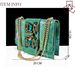 Women’s Shoes women's open toe high heeled slippers,snake pattern fabric,eye catching diamond buckle decoration, square soft bag, fashionable shoe bag_vogvips.com