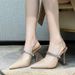 French High's Slim Heels, 2025 Summer New Pointed Back Strap, Versatile Commuting, Sexy Hollow Out Single Shoe For_vogvips.com