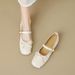 Round Head Ballet Shoes Woman With Light Mouth Bow French Fairy Style Single Shoes Woman_vogvips.com