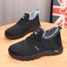 ShoeVault Fece-Lined Old Beijing Cloth Shoes Thickened Warm Midd-Aged Elderly Sports Men And Women Mom Cotton Boots Winter_vogvips.com