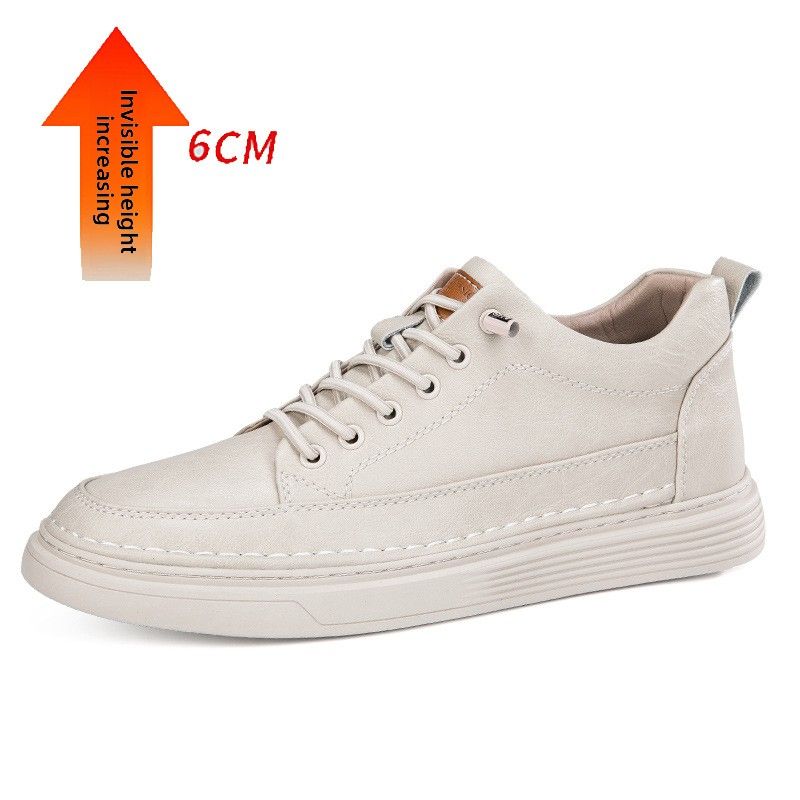 thick-soled High-top Shoes Men's Retro Casual Invisible Inner Height-increasing Men's Shoes Men's Medium-top Board Shoes_vogvips.com