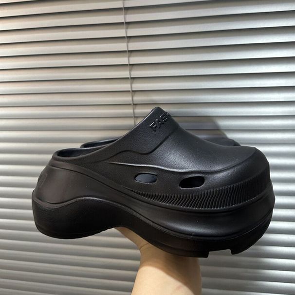 8cm Thick-soled Closed-toe Mules Women, Student Style, New 2026 Model, Summer Sandals For Outdoor Wear, Wholesale_vogvips.com