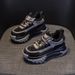 Dad Sneakers With Fleece Lining, Suede Leather, 2025 Spring New Women's Thick-Soled Sports Shoes, Casual Fashion_vogvips.com