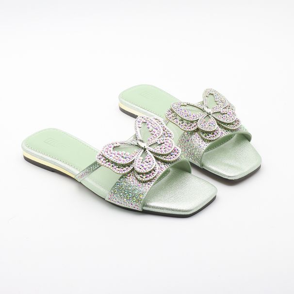 Women's Plus Size Flat Sandals With Pearl Bow Detail - Breathable Open-Toe Casual Slides For Everyday Wear_vogvips.com