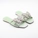Women's Plus Size Flat Sandals With Pearl Bow Detail - Breathable Open-Toe Casual Slides For Everyday Wear_vogvips.com