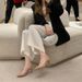 Selected Sheepskin Version ~ Grape Mom Same Style Pointed Toe Versatile Shallow Mouth High Heels Thin Heel Red Sole_vogvips.com