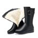 Women's Winter Slip-On Boots – Fleece-Lined Leather Shoes With Anti-Slip Sole (Comfy & Warm)_vogvips.com