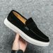 New Plus Size Suede For Men Fashion Show Slip-On Leather Shoes Men's Unique Business Casual Sneakers_vogvips.com