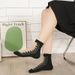 5/10 Pairs Women Lace Mid Tube Crystal Retro Floral Pattern Summer Lightweight Wear-Resistant Breathable Casual Socks_vogvips.com