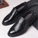 Euro Step Fist Laye Cowhide Genuine Thick Soft Sole Comfotable Casual Round Toe Slip-On Men's Business Leathe Shoes Fomal_vogvips.com