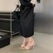 First Encounter Season 2026 Early Spring Summer Pointed Lace Embroidery Thin High Heel Open Toe Mesh Strap Sandals_vogvips.com