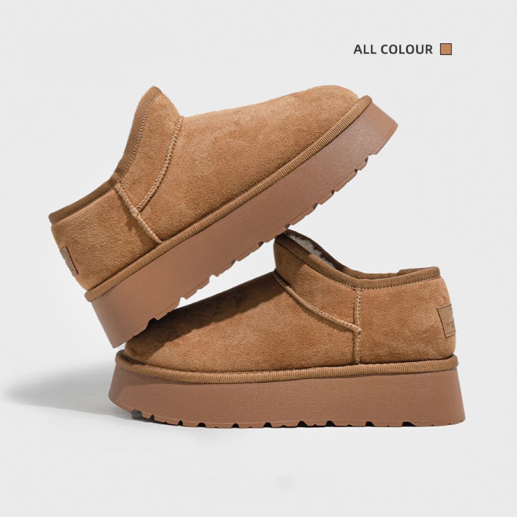 Snow Boots For Women's Winter Plush Thick Insulation Large Cotton Shoes Fashionable Thick Soles High Height Short Boots 0F_vogvips.com