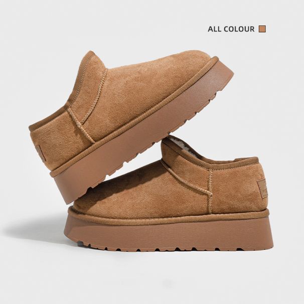 Snow Boots For Women's Winter Plush Thick Insulation Large Cotton Shoes Fashionable Thick Soles High Height Short Boots 0F_vogvips.com