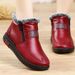 Women's Winter Comfort Shoes For Elderly – Non-Slip Soft Sole, Plush Lined, Lightweight & Warm Flat Boots For Daily Wear_vogvips.com