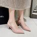 Cross-border High-heeled Summer 2026 New Style, Elegant Pointed-toe Single Shoes, French-style Closed-toe Sandals, Large_vogvips.com