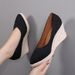Women S Platform Wedge Sandals Fashionable Pointed Toe Slip On With Jute Rope Sole For Spring Autumn_vogvips.com